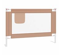 vidaXL Barandilla de Seguridad Cama de Niño Protección Cuna Bebé Guardería Dormitorio Habitación Protector Riel Barrera Taupe Tela 100x25 cm