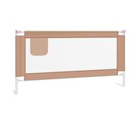 Vidaxl barandilla de seguridad cama de niño taupe tela 180x25 cm