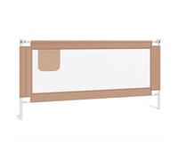 Vidaxl barandilla de seguridad cama de niño taupe tela 190x25 cm
