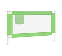 vidaXL Barandilla de Seguridad Cama de Niño Protección Cuna Bebé Guardería Dormitorio Habitación Protector Riel Barrera Verde Tela 120x25 cm
