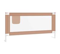 vidaXL Barandilla de Seguridad Cama de Niño Protección Cuna Bebé Guardería Dormitorio Habitación Protector Riel Barrera Taupe Tela 180x25 cm