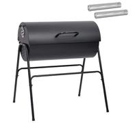 vidaXL Barbacoa al aire libre 3 piezas 80 x 73 x 90 cm metal negro barbacoa portátil moderna barbacoa exterior set de cocina al aire libre accesorios barbacoa jardín terraza herramientas de barbacoa