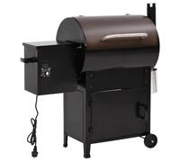 vidaXL Barbacoa de pellets con chimenea hierro negro 104 cm