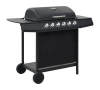 VidaXL Barbacoa Portátil de Gas 6 Fogones Negra