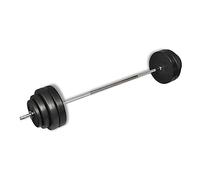 vidaXL Barra de Curl 60 kg Barra de Discos Set Completo de Pesas Musculación