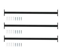 vidaXL Barra de Seguridad Ajustable para Ventanas 3 pcs Negro Acero, Barra Ajustable de Seguridad Moderna para Ventanas, Protector de Acero para el hogar y la Oficina, Estilo Urbano