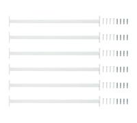 vidaXL Barra de Seguridad Ajustable para Ventanas 6 pcs Acero, Barra Ajustable de Seguridad Moderna para Ventanas, Protector de Acero para el hogar y la Oficina, Estilo Urbano