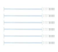 vidaXL Barra de Seguridad Ajustable para Ventanas 6 pcs Plateado Acero, Barra de Seguridad Rectangular, Ajustable en Largo, Fuerte Protector de Ventana, Ideal para casa, Uso Interior y Exterior