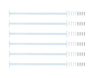vidaXL Barra de Seguridad Ajustable para Ventanas 6 pcs Plateado Acero, Barra de Seguridad Rectangular, Ajustable en Largo, Fuerte Protector de Ventana, Ideal para casa, Uso Interior y Exterior