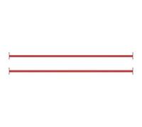 vidaXL Barras de Gimnasia 2 Piezas 125 cm Acero Rojo