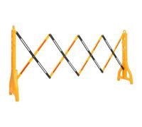 vidaXL Barrera de Tráfico Plegable Seguridad Carretera Valla Telescópica Rayas Reflectantes Barricada Portátil Expansible Amarillo y Negro 250x38x96cm