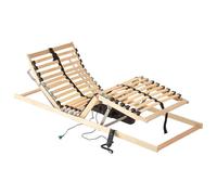 vidaXL Base de Cama eléctrica con Lamas de Madera, 26 Lamas, 7 Zonas, 100 x 190 cm. Tiene un diseño Moderno y un Asiento Interior Muebles Elegantes. Las Patas Son de Metal, Ideal pa