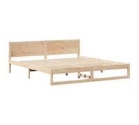vidaXL Base de Cama Madera Natural Madera de Pino Macizo 180 x 200 cm