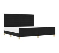 vidaXL Base de Cama Minimalista Negra de Madera para Colchón Tamaño King Solo para Interior Robusta Fácil de Montar 200 x cm Acabado Natural Muebles para Dormitorio Estiloso Doble