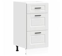vidaXL Mueble bajo de Cocina Porto Madera contrachapada Blanca, Mueble bajo de Fregadero, Mueble bajo de Cocina con cajón, Mueble bajo de Fregadero