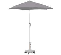 vidaXL Base de Parasol de Granito con Ruedas para Poste de 4-5 cm Gris