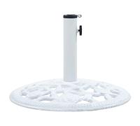 vidaXL Base de sombrilla Blanca 12 kg 48 cm Hierro Fundido