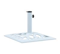 vidaXL Base de sombrilla de hierro fundido blanca 12 kg 49 cm