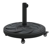 vidaXL Base de sombrilla de Acero con Ruedas para sombrillas Redondas de Ø38-48 mm, Pesa 13 kg. Ideal para Jardines, es un Soporte Pesado Que Ancla Bien tu Sombra y es fácil de Montar en la terraza.