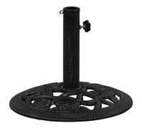 vidaXL Base de Sombrilla, Soporte de Parasol, Pie de Sombrilla, Base para Jardín Patio Terraza Piscina Playa, Hierro Fundido Negro 40X40X32 cm