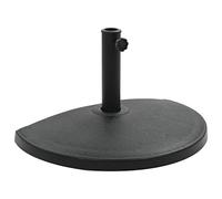 vidaXL Base Sombrilla Semicírculo Poliresina Negra 15kg Soporte Parasol Tienda