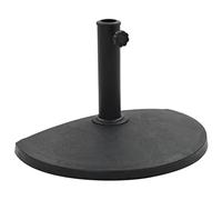 vidaXL Base Sombrilla Semicírculo Poliresina Negra 9 kg Soporte Parasol Tienda