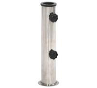 vidaXL Base de sombrilla para mástil Ø38/48 mm Acero Inoxidable Plata, Soporte de sombrilla, Soporte de sombrilla de jardín, Base de sombrilla Resistente