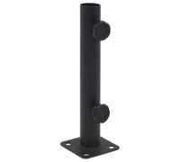 vidaXL Base de sombrilla para mástil de Ø32/34/38 mm Acero Negro Mate, Soporte de sombrilla, Soporte de sombrilla de jardín, Base de sombrilla Resistente