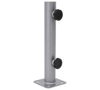 vidaXL Base de sombrilla para mástil de Ø32/34/38 mm Acero Plateado, Soporte de sombrilla, Soporte de sombrilla de jardín, Base de sombrilla Resistente