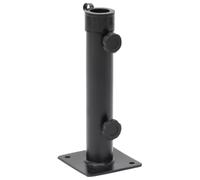 vidaXL Base de sombrilla para mástil de Ø38/48 mm Acero Negro Mate, Soporte de sombrilla, Soporte de sombrilla de jardín, Base de sombrilla Resistente