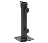 vidaXL Base de sombrilla para mástil de Ø38/48 mm Acero Negro Mate, Soporte de sombrilla, Soporte de sombrilla de jardín, Base de sombrilla Resistente
