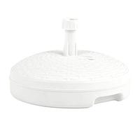 vidaXL Base de Sombrilla Rellenable Arena/Agua Patio Soporte de Paraguas Decoración Fundido Parasol Exterior Terraza Ratán Plástico Blanco 20 L