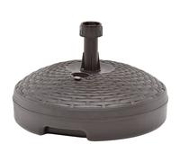 vidaXL Base de Sombrilla Rellenable Arena/Agua Patio Soporte de Paraguas Decoración Fundido Parasol Exterior Ratán Plástico Marrón