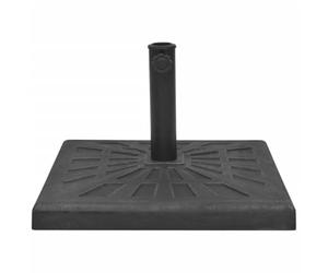 vidaXL Base de Sombrilla Resina Cuadrada Negra 19 kg Soporte Stand Parasol