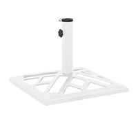 vidaXL Base de Sombrilla, Soporte de Parasol, Pie de Sombrilla, Base para Jardín Patio Terraza Piscina Playa, Hierro Fundido Blanco 44X44X31 cm