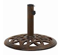 vidaXL Base de Sombrilla, Soporte de Parasol, Pie de Sombrilla, Base para Jardín Patio Terraza Piscina Playa, Hierro Fundido Bronce 40X40X32 cm