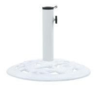 vidaXL Base de Sombrilla, Soporte de Parasol, Pie de Sombrilla, Base para Jardín Patio Terraza Piscina Playa, Hierro Fundido Blanco 9 kg 40 cm