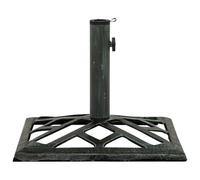 vidaXL Base de Sombrilla, Soporte de Parasol, Pie de Sombrilla, Base para Jardín Patio Terraza Piscina Playa, Hierro Fundido Verde 44X44X31 cm