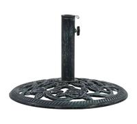vidaXL Base de Sombrilla, Soporte de Parasol, Pie de Sombrilla, Base para Jardín Patio Terraza Piscina Playa, Hierro Fundido Verde 9 kg 40 cm