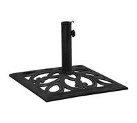 vidaXL Base de Sombrilla, Soporte de Parasol, Pie de Sombrilla, Base para Jardín Patio Terraza Piscina Playa, Hierro Fundido Negro 47X47X33 cm