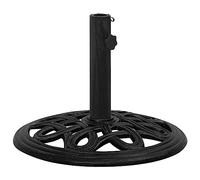 vidaXL Base de Sombrilla, Soporte de Parasol, Pie de Sombrilla, Base para Jardín Patio Terraza Piscina Playa, Hierro Fundido Negro 44X44X32 cm