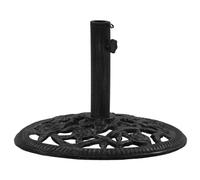vidaXL Base de Sombrilla, Soporte de Parasol, Pie de Sombrilla, Base para Jardín Patio Terraza Piscina Playa, Hierro Fundido Negro 48X48X33 cm