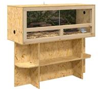vidaXL Base de terrario con estante marrón 100 x 40 x 50 cm OSB, rústico, resistente casa de reptiles, terrario para serpientes, lagartos y suministros para animales