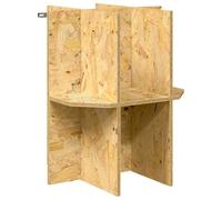 vidaXL Base de terrario con estante marrón 40 x 40 x 50 cm OSB, rústico, resistente casa de reptiles, terrario para serpientes, lagartos y suministros para animales