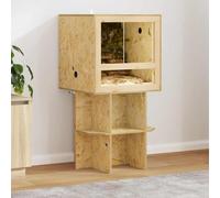 vidaXL Base de terrario marrón 50x50x50cm OSB rústica resistente para reptiles serpientes, lagartos y suministros de animales