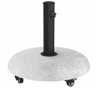 vidaXL Base para sombrilla Manual Gris Claro Ø 45 x 40 cm Hormigón, Base de sombrilla Redonda, Ancla Moderno, Soporte Resistente, Estabilidad al Aire Libre, básico de Verano