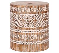 vidaXL Base para sombrilla Lavado Ø34 x 40 cm Madera sólida, Soporte cilíndrico para sombrilla, Base Resistente para Sombra de jardín, Madera Hecha a Mano para terraza