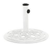 VIDAXL Base para sombrilla blanca 44 x 44 x 31 cm de hierro fundido