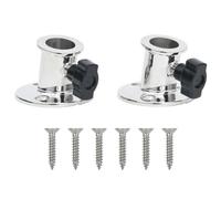 vidaXL Base Redonda Bimini para Tubo de 26 mm 2 uds Acero Inoxidable, herrajes de Montaje Superior Bimini, Montaje en riel Superior Bimini, portacañas Superior Bimini