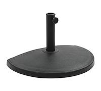 vidaXL Base Sombrilla Semicírculo Poliresina Negra 15kg Soporte Parasol Tienda